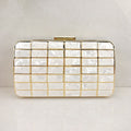 Elegant Acrylic Evening Clutch Purse with Lock Closure for Weddings