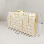 Elegant Acrylic Evening Clutch Purse with Lock Closure for Weddings