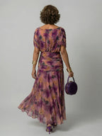 Elegant Flow Midi Dress | Women's Dress with Off Shoulder Design | Perfect Wedding Guest or Summer Dress for Effortless Style