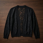 Elegant Lace Knit Cardigan Sweater with Relaxed Fit | Versatile Layering Piece for Day to Evening Wear