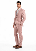 Elegant Mauve Men's Suit with Slim Fit Design | Perfect Wedding Suit for Grooms and Groomsmen