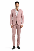 Elegant Mauve Men's Suit with Slim Fit Design | Perfect Wedding Suit for Grooms and Groomsmen