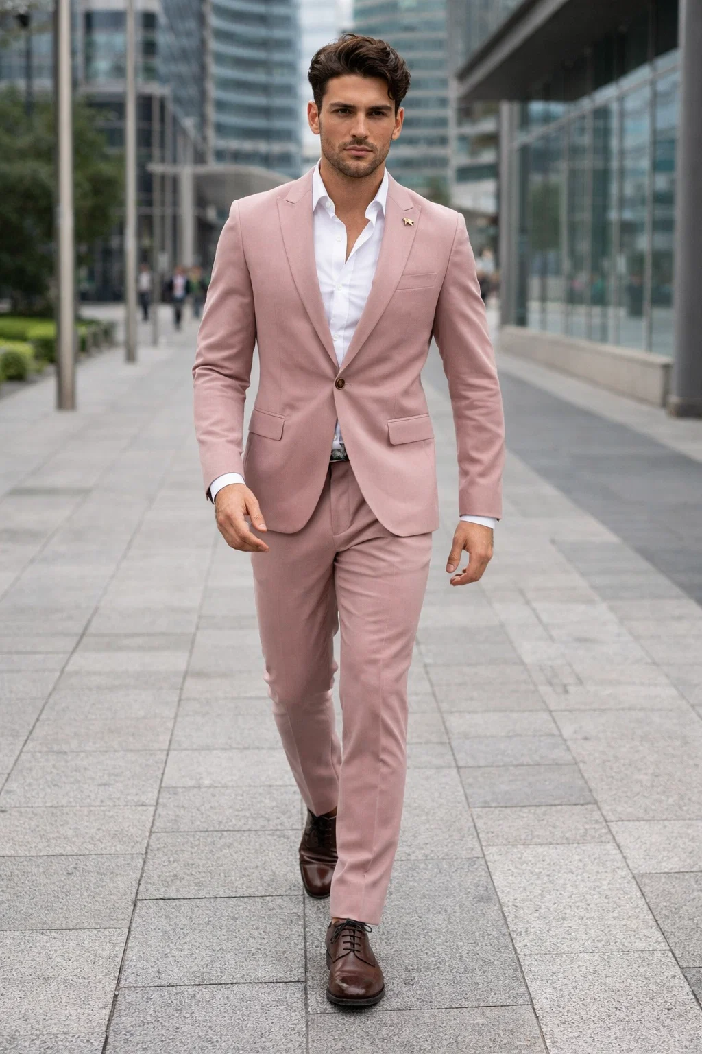 Elegant Mauve Men's Suit with Slim Fit Design | Perfect Wedding Suit for Grooms and Groomsmen