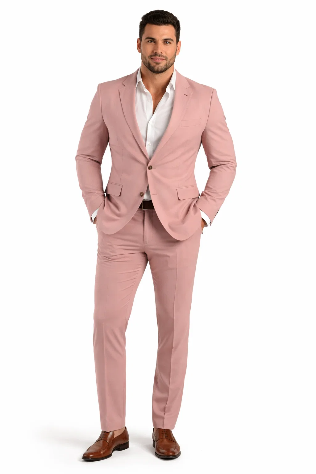 Elegant Mauve Men's Suit with Slim Fit Design | Perfect Wedding Suit for Grooms and Groomsmen
