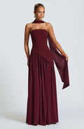 Off-Shoulder High Split Evening Gown