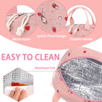 Elegant Pink | Insulated Lunch Bag with Large Capacity | Stylish Design for Work and Travel