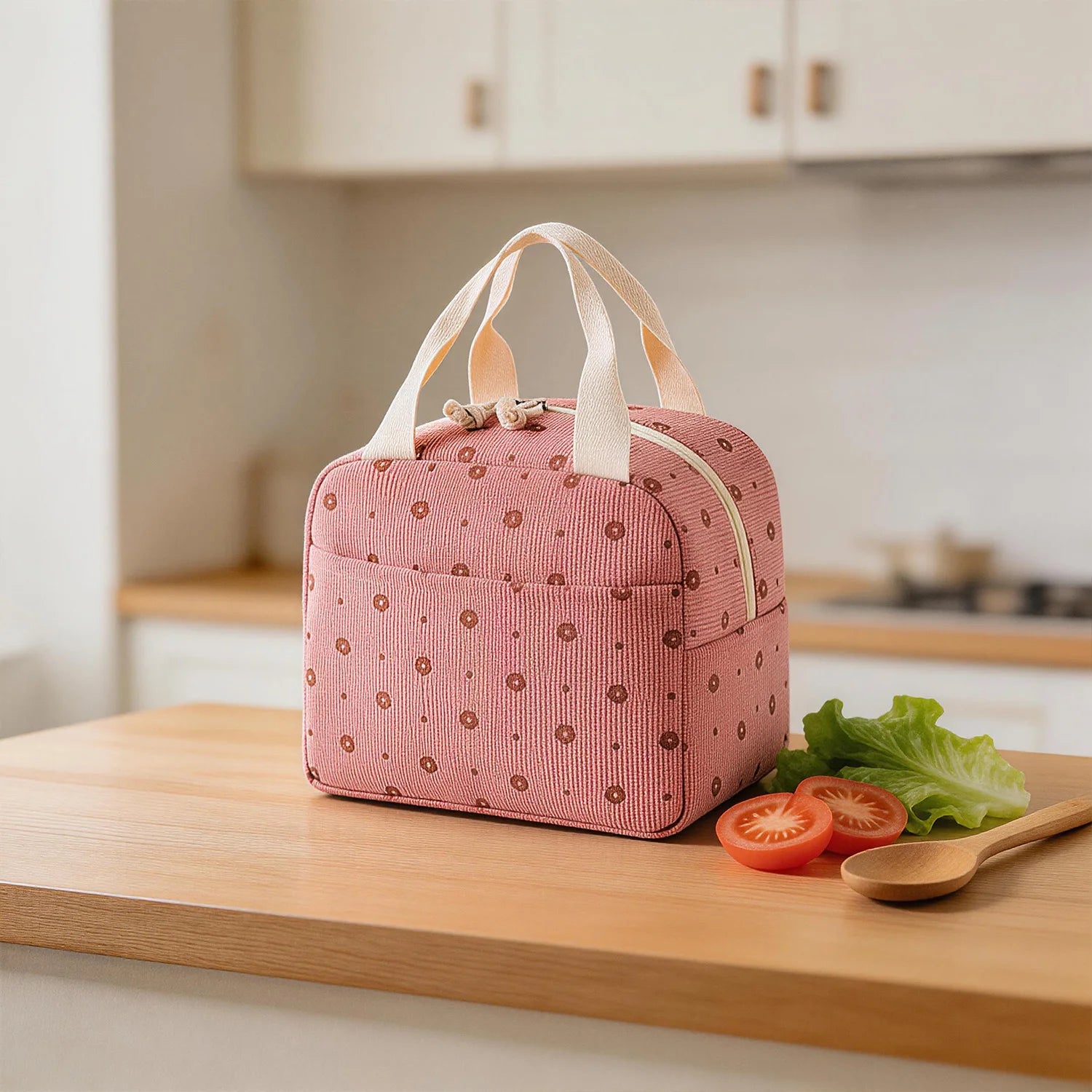 Elegant Pink | Insulated Lunch Bag with Large Capacity | Stylish Design for Work and Travel