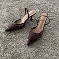 Slingback Pointed-Toe High Heels - Elegant Summer Pumps