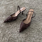 Slingback Pointed-Toe High Heels - Elegant Summer Pumps