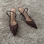 Slingback Pointed-Toe High Heels - Elegant Summer Pumps
