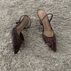Slingback Pointed-Toe High Heels - Elegant Summer Pumps