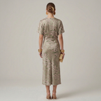 Elegant Womens Printed Dress for Wedding Guests