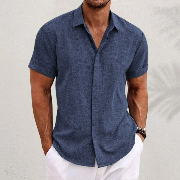 Ethan | Casual Short Sleeve Men's Shirt, Relaxed Fit, Button-Down