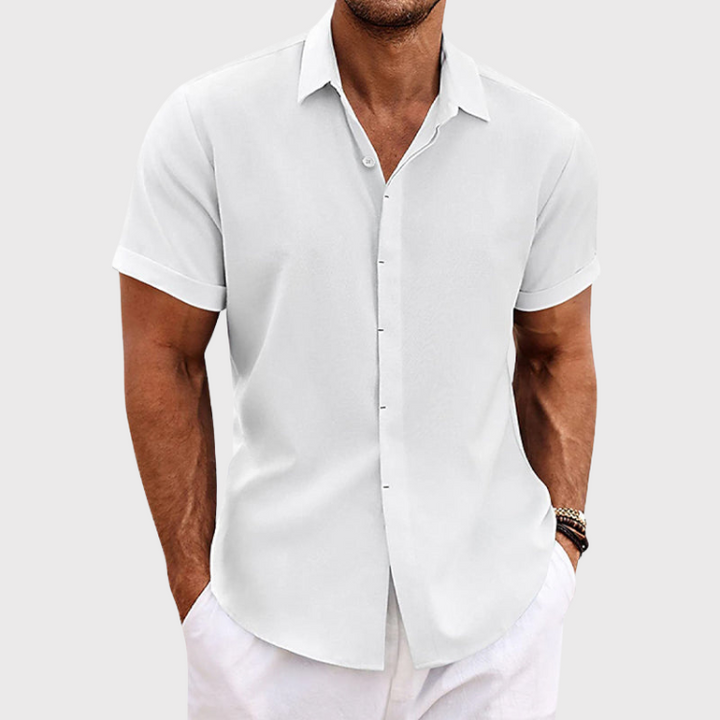 Ethan | Casual Short Sleeve Men's Shirt, Relaxed Fit, Button-Down