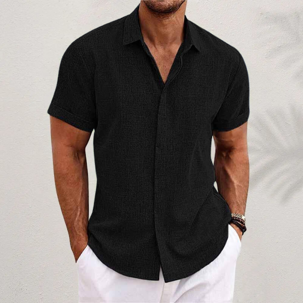 Ethan | Casual Short Sleeve Men's Shirt, Relaxed Fit, Button-Down