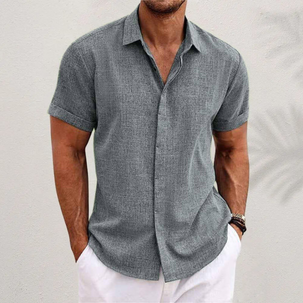 Ethan | Casual Short Sleeve Men's Shirt, Relaxed Fit, Button-Down