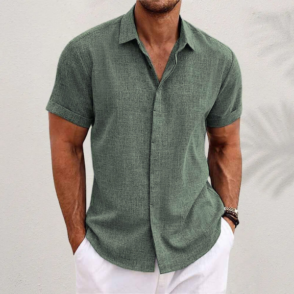 Ethan | Casual Short Sleeve Men's Shirt, Relaxed Fit, Button-Down