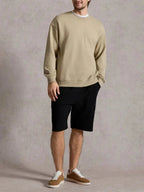 Back view of relaxed fit mens hoodie sweatshirt