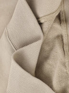 Close up of mens pullover hoodie cuff and ribbed trim