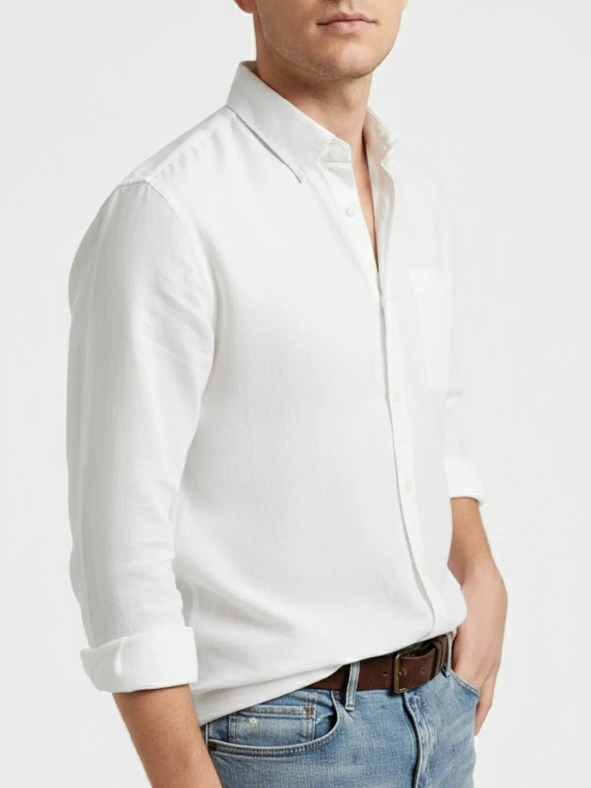 Ethan | Stylish Acid Washed Long Sleeve Men's Shirt