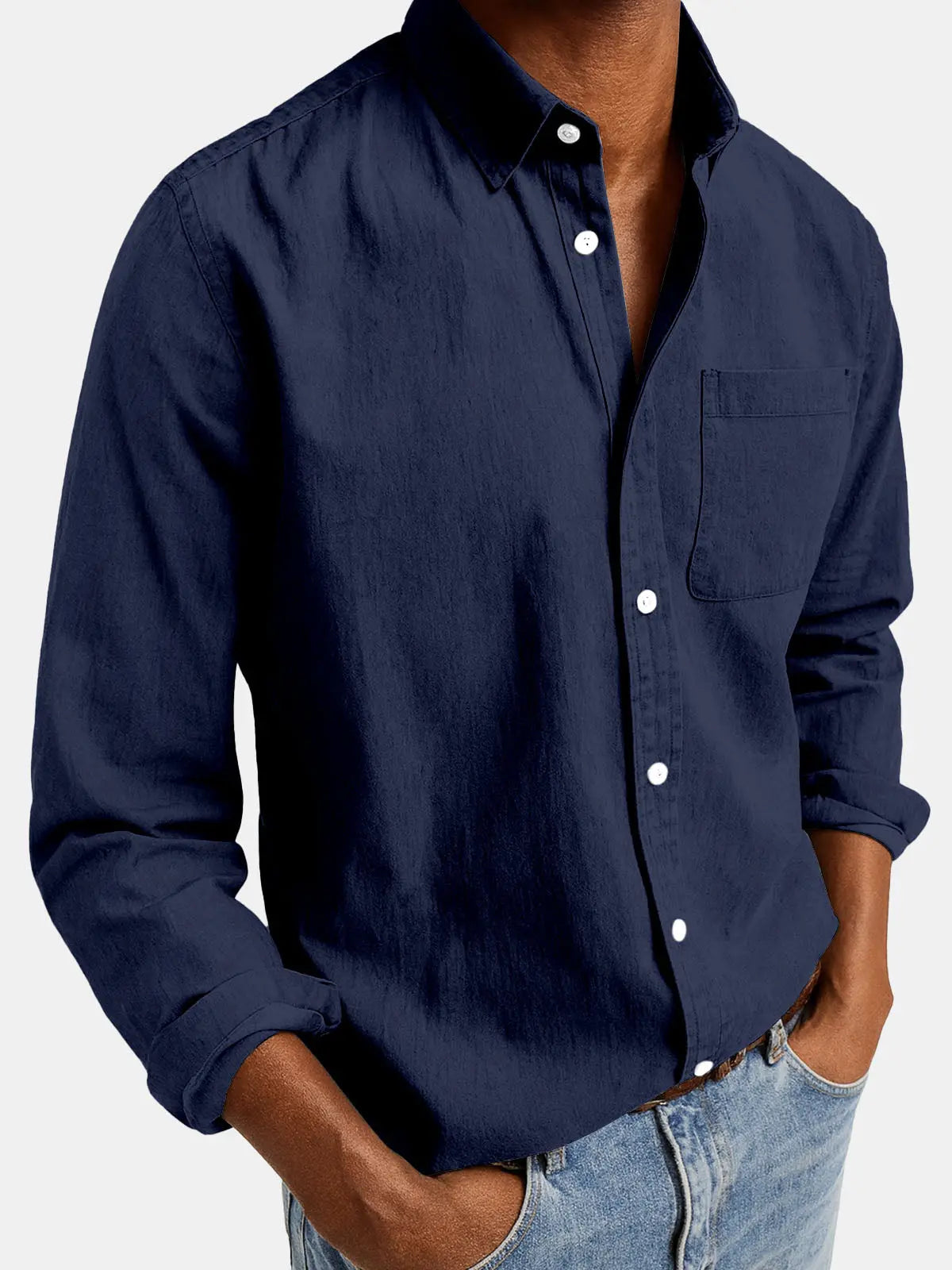 Ethan | Stylish Acid Washed Long Sleeve Men's Shirt