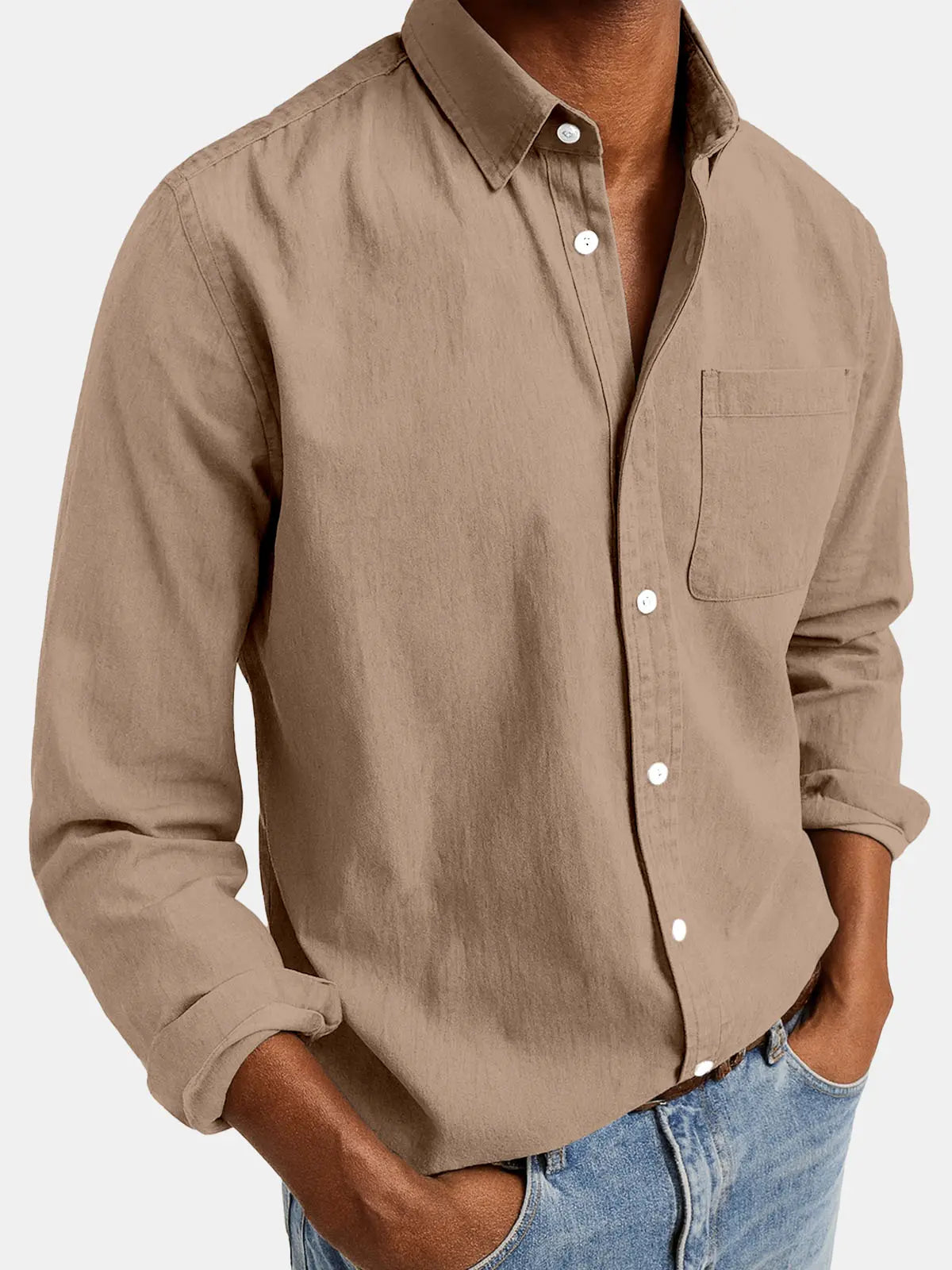 Ethan | Stylish Acid Washed Long Sleeve Men's Shirt