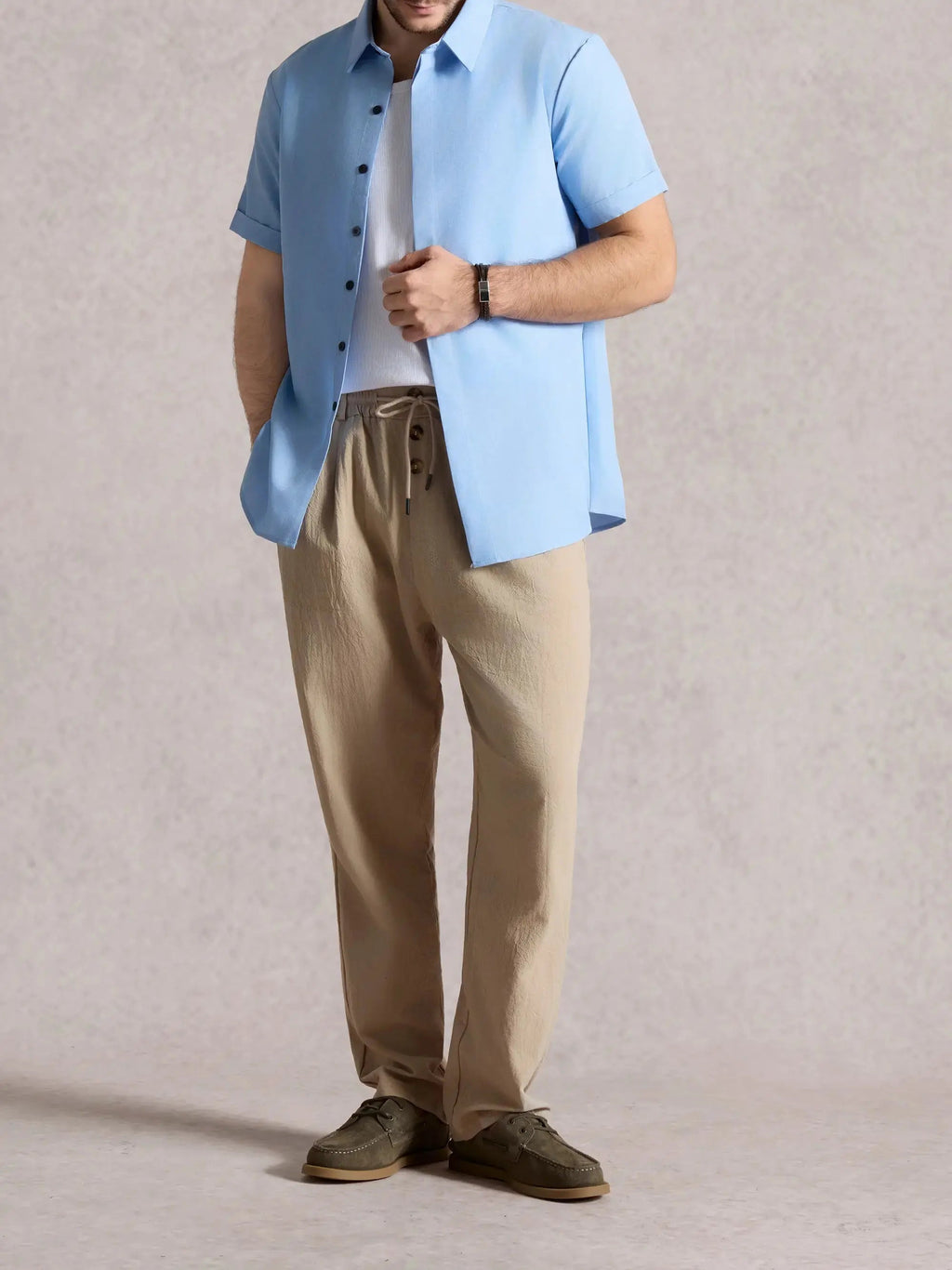 Men’s Casual Short Sleeve Shirt – Lightweight Everyday Button-Up Top