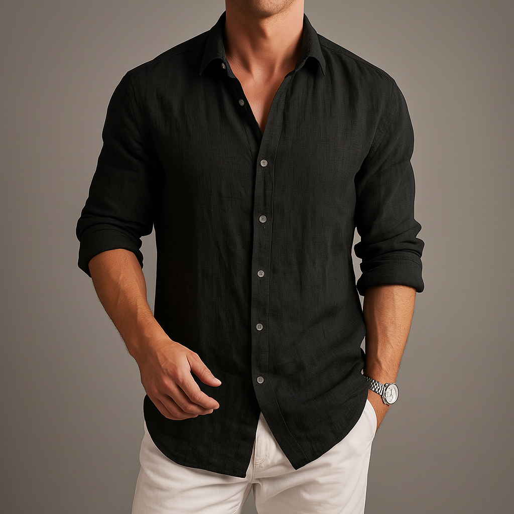 Ethan | Stylish Lightweight Mens Linen Button Down Shirt