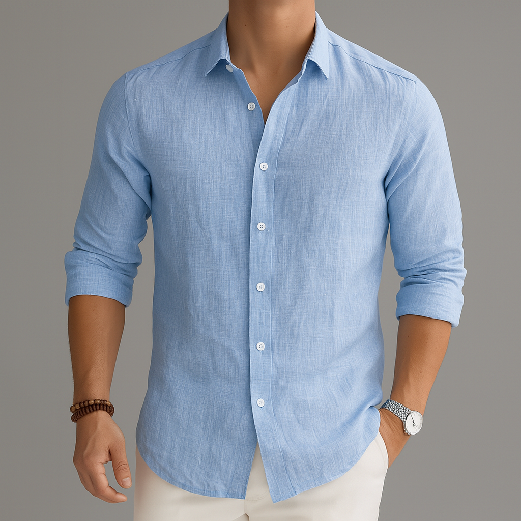 Ethan | Stylish Lightweight Mens Linen Button Down Shirt