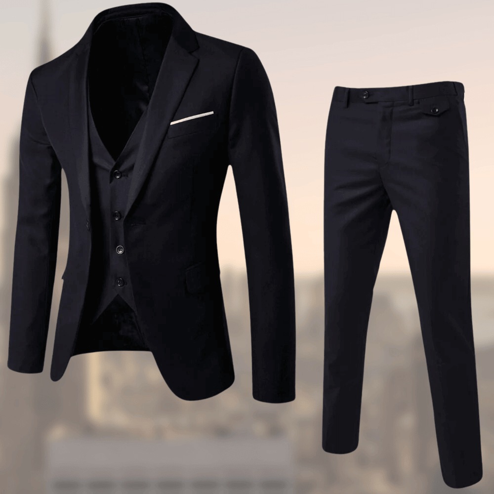 Stylish Slim Fit Three-Piece Wedding Suit
