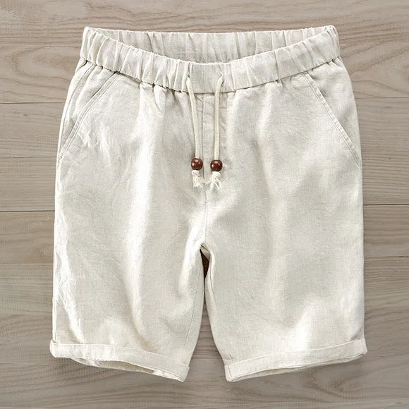 Ethan | Stylish White Linen Shorts for Men