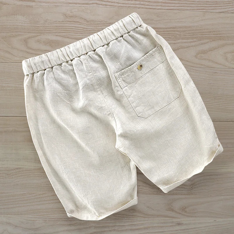 Ethan | Stylish White Linen Shorts for Men