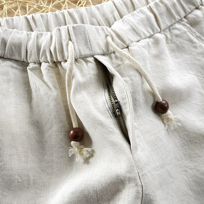 Ethan | Stylish White Linen Shorts for Men