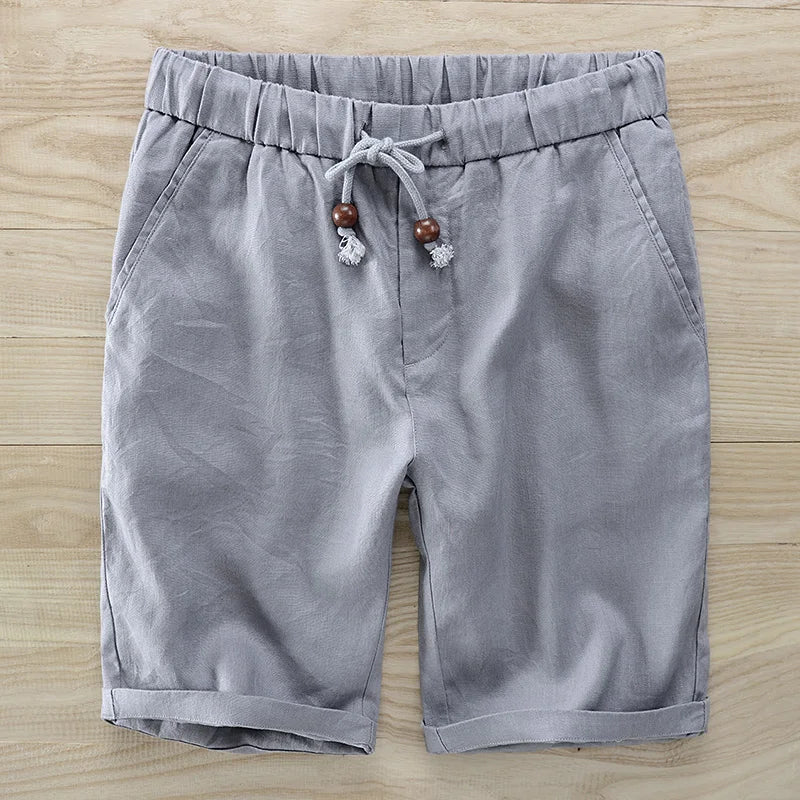 Ethan | Stylish White Linen Shorts for Men