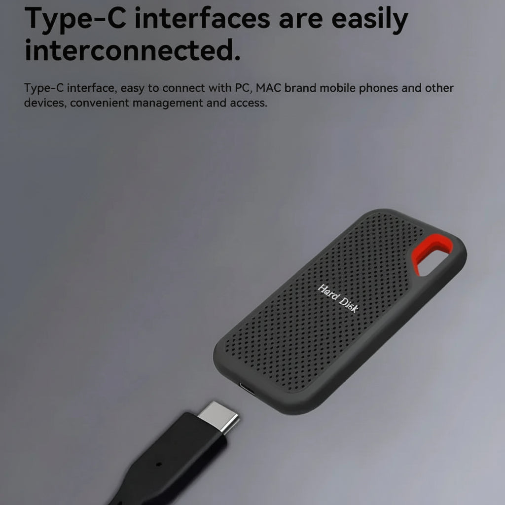 USB-C Portable SSD External Hard Drive