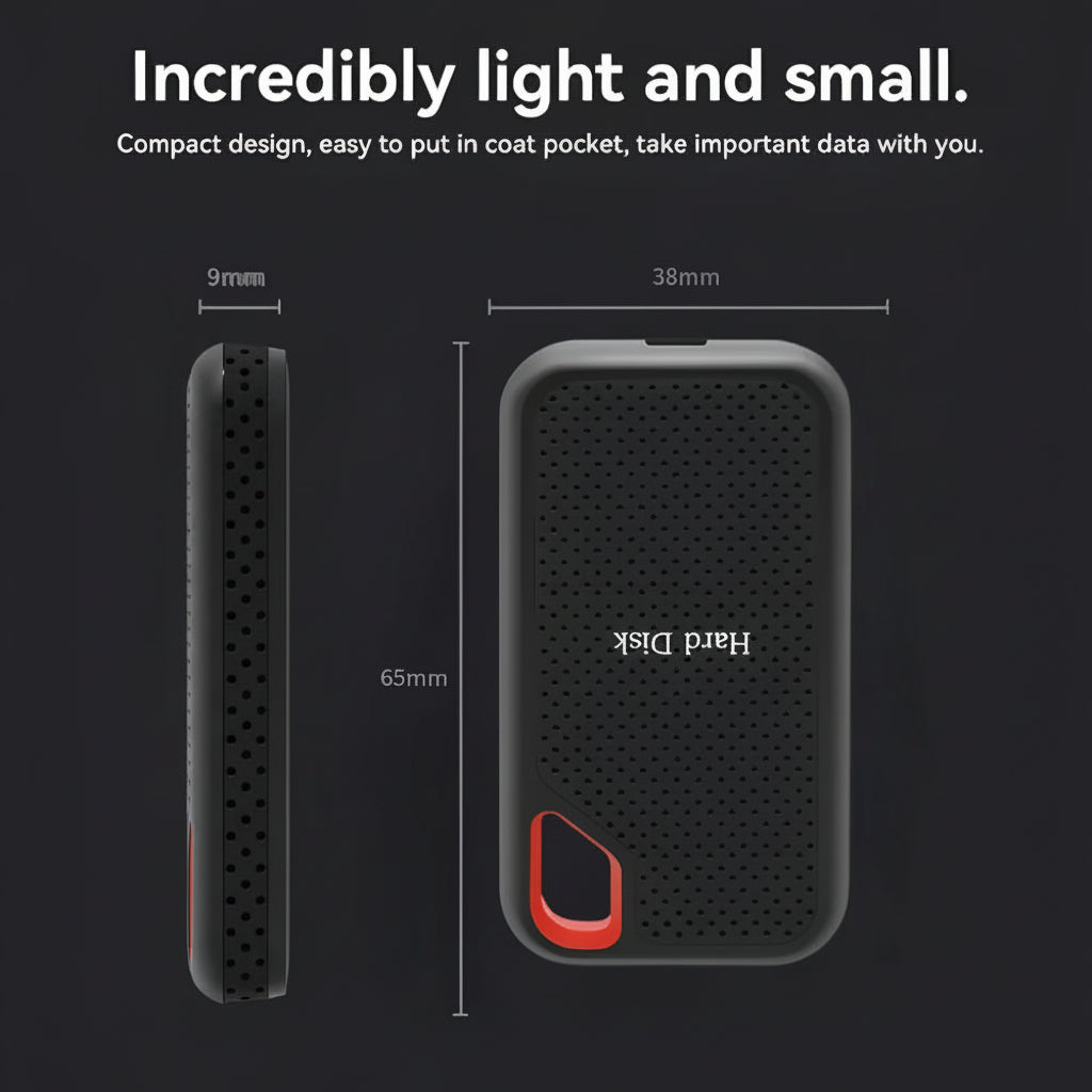 USB-C Portable SSD External Hard Drive