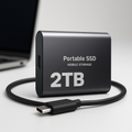 2TB USB-C Portable SSD External Hard Drive