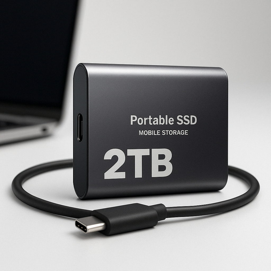 2TB USB-C Portable SSD External Hard Drive