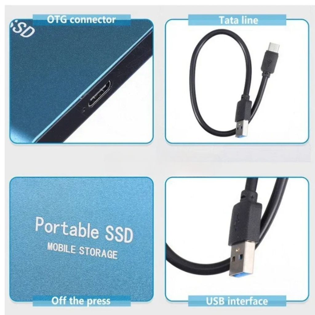 2TB USB-C Portable SSD External Hard Drive