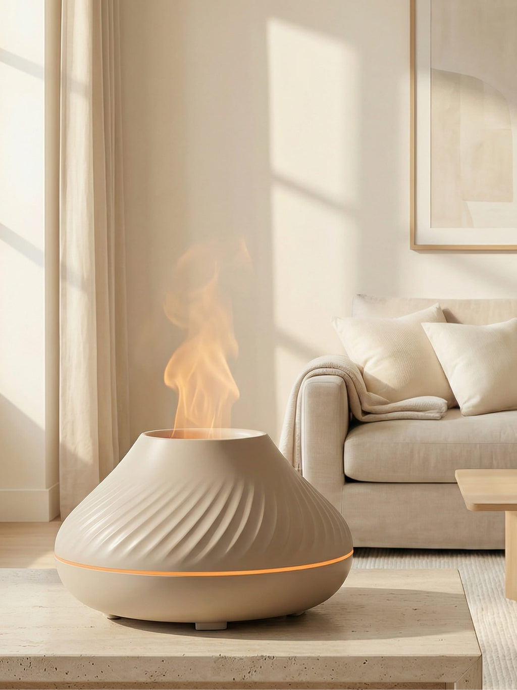 FlameGlow | Aroma Diffuser with LED Flame Effect & Stylish Design | Relaxation for Home Fragrance
