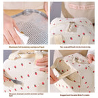 Floral Corduroy Insulated Lunch Bag with Waterproof Design | Stylish Food Storage for Work and School