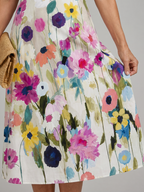 Flory Collection | Women's Floral Print Midi Dress with Sleeveless Design | Lightweight Comfort for Summer Outings