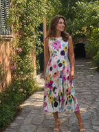 Flory Collection | Women's Floral Print Midi Dress with Sleeveless Design | Lightweight Comfort for Summer Outings