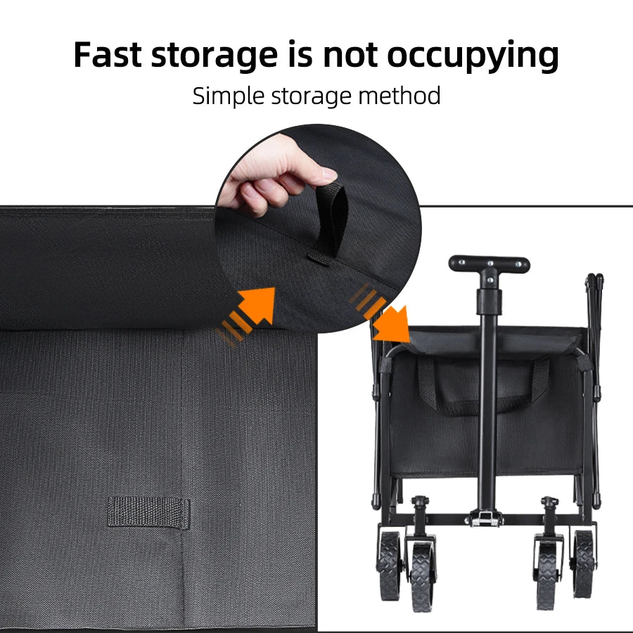 Heavy Duty Foldable Portable Outdoor Camping Wagon for Beach & Picnic