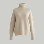 Women’s Gloria Cashmere Turtleneck Sweater – Oversized Luxury Knit Pullover Top in Inner Mongolian Cashmere for Elegant Winter & Everyday Wear