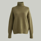 Women’s Gloria Cashmere Turtleneck Sweater – Oversized Luxury Knit Pullover Top in Inner Mongolian Cashmere for Elegant Winter & Everyday Wear