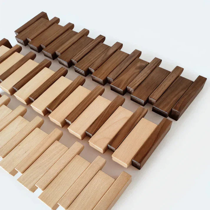 HarmonyCoat | Wooden Coat Rack with Artistic Piano Design | Stylish Wall-Mounted Storage Solution for Organized Spaces