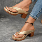 Harper Collection | Block Heel Sandals with Cushioned Footbed | Stylish Orthopedic Support for All-Day Comfort