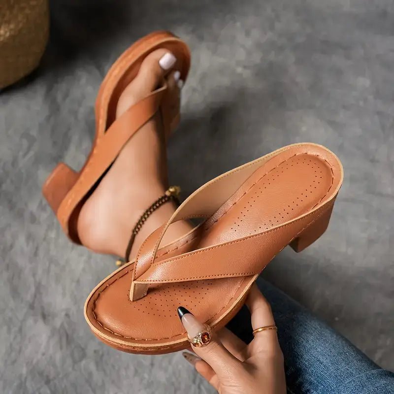Harper Collection | Block Heel Sandals with Cushioned Footbed | Stylish Orthopedic Support for All-Day Comfort