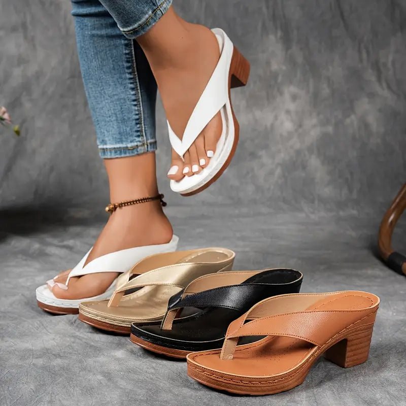 Harper Collection | Block Heel Sandals with Cushioned Footbed | Stylish Orthopedic Support for All-Day Comfort